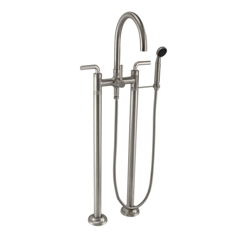 Descanso Tub Filler with Diverter, Lever Handle, Satin Nickel/Silver