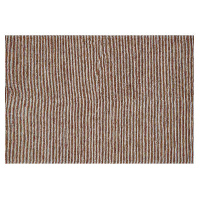 Tikka Striped Hand-Knotted Wool Brown Area Rug