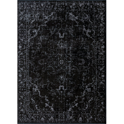 Rapture Black Cream Oriental Luxury Area Rug
