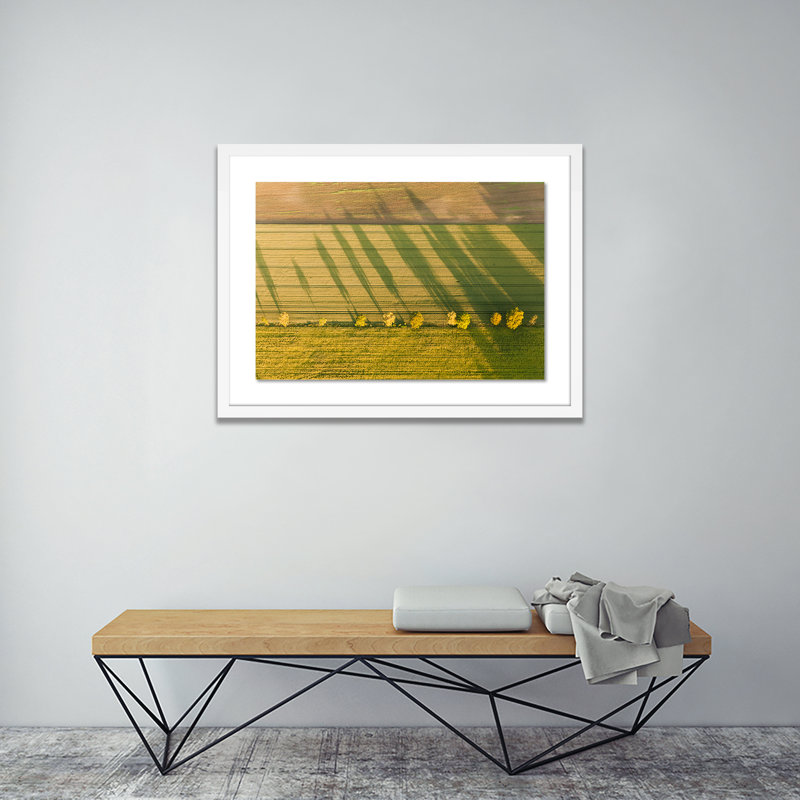 Fields II Print by Jakob Wagner, White, 18" H x 24" W x 1.5" D