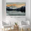 Paysage de forêt Woodland «Crimson Twilight Sunrise Mountain Lake» sur-99142236-99142232