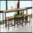 Modern Design Kitchen Dining Table, Pub Table, Long Dining Table Set with 3 Stools, Easy Assembly-824315438