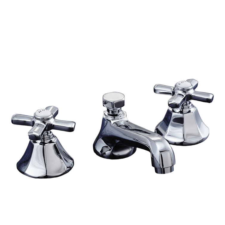 P0152 Mississippi Deco Widespread Lavatory Faucet with Cross Handles and Pop-up Drain