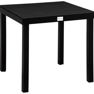 4 Square Outdoor Dining Table - Black , Waterproof, Aluminum Legs Lawn Square, 4 Person, Waterproof