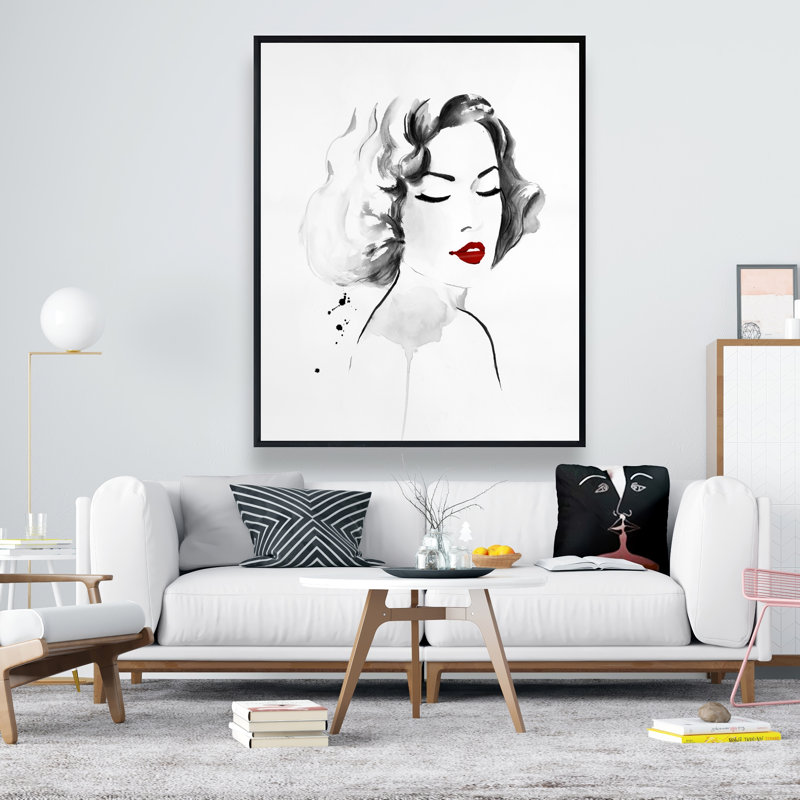 Watercolor Woman - Toile encadrée pour la décoration intérieure | Art