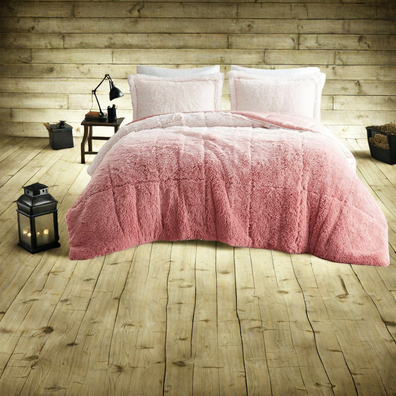 Ensembles de literie pour lit simple TG Cozy, confort en fausse fourrure ombrée pour la maison
