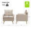 Fauteuil Werner avec dossier et coussin de siège amovibles-243372288