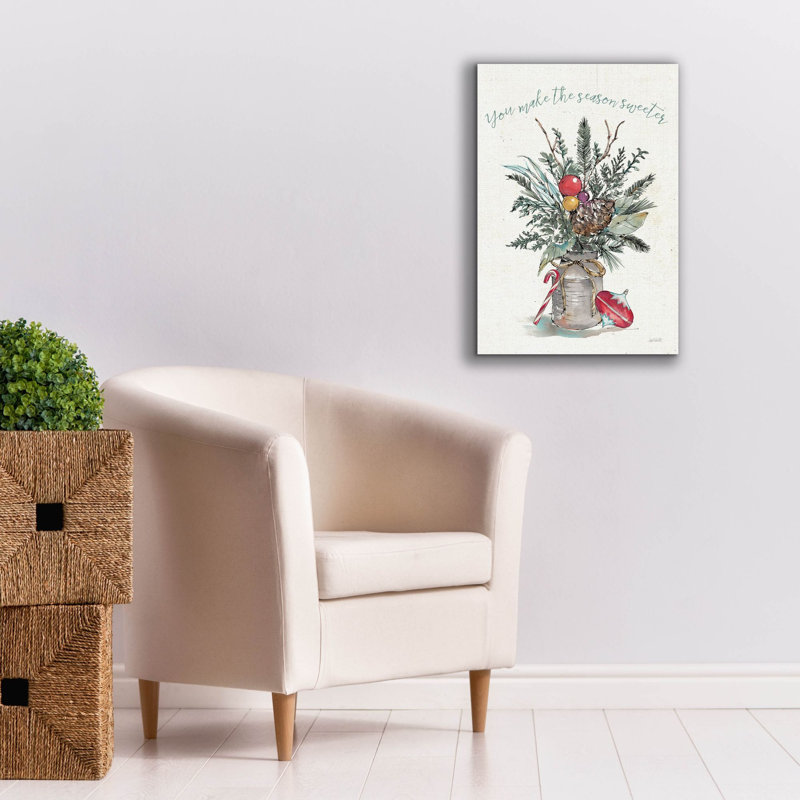 «Seasonal Charm 2» par Anne Tavoletti, art mural sur toile, H 26 po x l 18 po x P 0,75 po