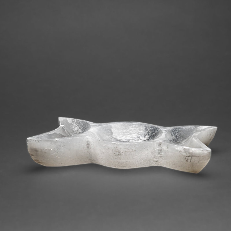 Genuine Polished Selenite Moonphase Dish (1.4 Lbs)