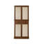 Armoire 4 portes avec 1 tiroir, capacité de charge de 210 lb, technique d'ingénierie, résistante aux rayons du soleil et aux égratignures, tablettes réglables, charnière en métal ouverte à 180 degrés, surmatelas, noyer foncé, panneau de particules avec lb