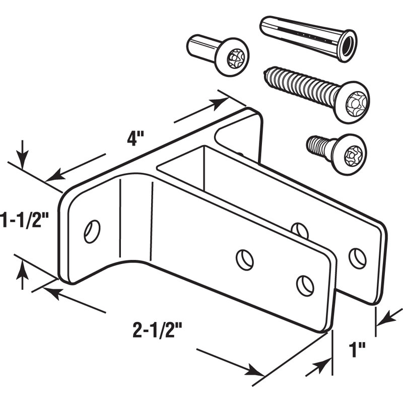Prime-Line Two Ear Wall Bracket