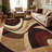 1PC Modern Abstract Geometric Swirl Earth Tone area rugs for Living Room, Soft and Comfortable, Suitable for all seasons, easy-to-maintain, machine washable Indoor floor mat, Under Table Farmhouse suitable for dining room, bedroom, entryway, hallway,-1994887286