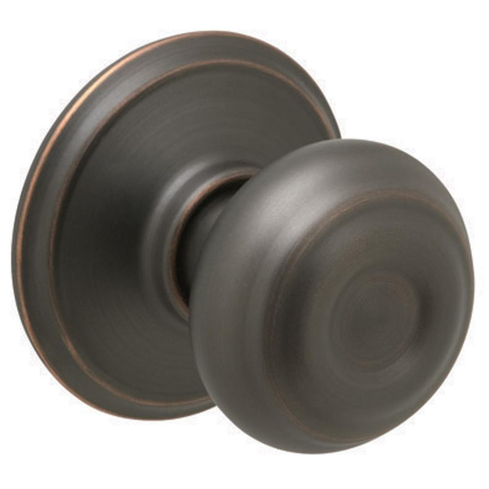 Schlage Georgian Aged Bronze Steel Dummy Knob 2 Grade Right or Left Handed Schlage