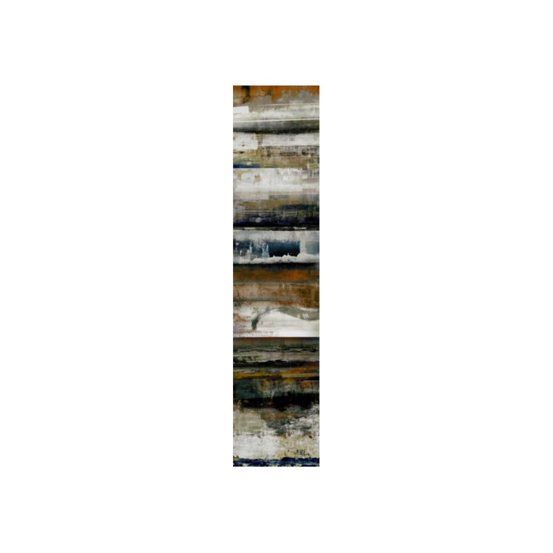 «Primitive Textures I» par James McAllen - reproduction sur toile tendue, H 66 po x l 15 po x P 1,5 po, Gel coupé au couteau
