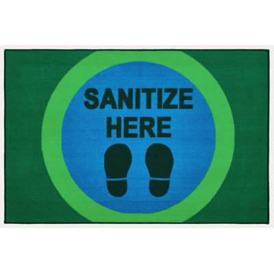 Tapis touffeté vert / bleu / noir