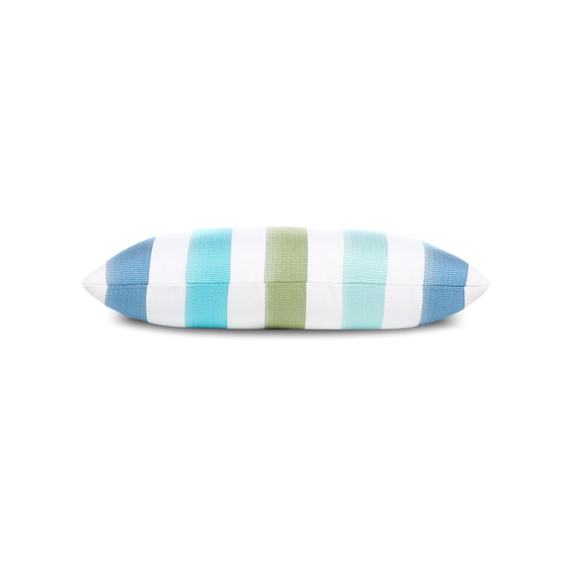 Rhodes Stripe Lumbar Outdoor Rectangular Sunbrella® Pillow Cover & Insert