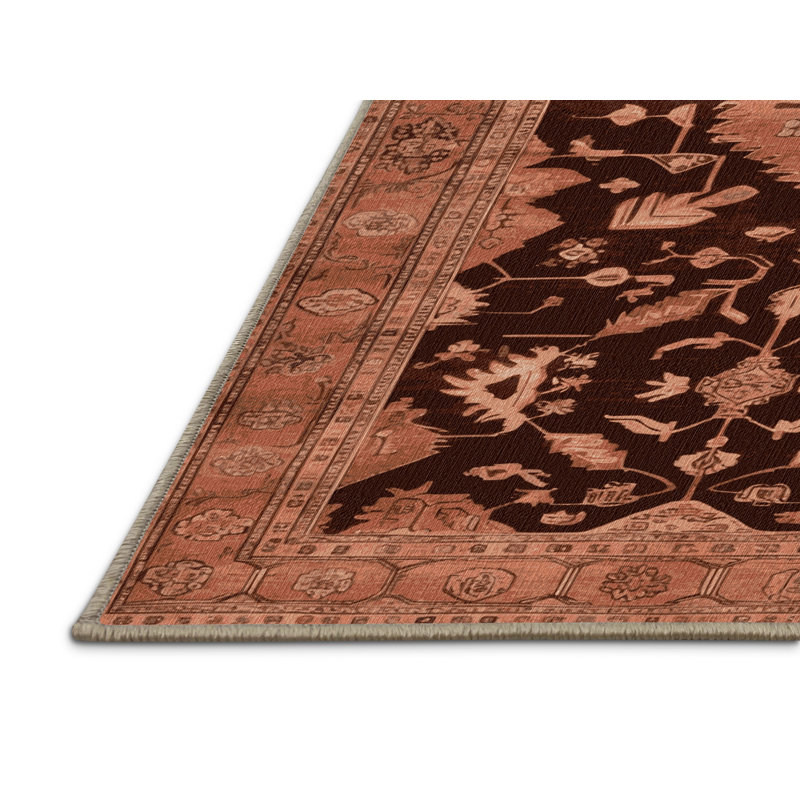 Tapis brun lavable à la machine, Tapis de couloir 2 pi x 4 pi