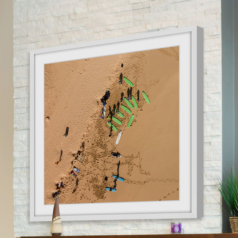 « green surf boards », reproduction encadrée, H 12 po x l 12 po