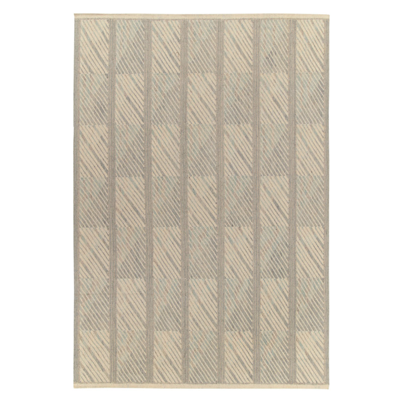 Scandinavian Wool Geometric Area Rug, Rectangle 12' x 18'