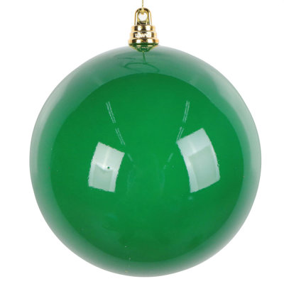 4" High-Gloss Ball Ornament. Includes 6 ornaments per bag.