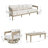  Harmonti Heldt Patio 4 Pieces Aluminum Swivel Conversation Set With Cushions