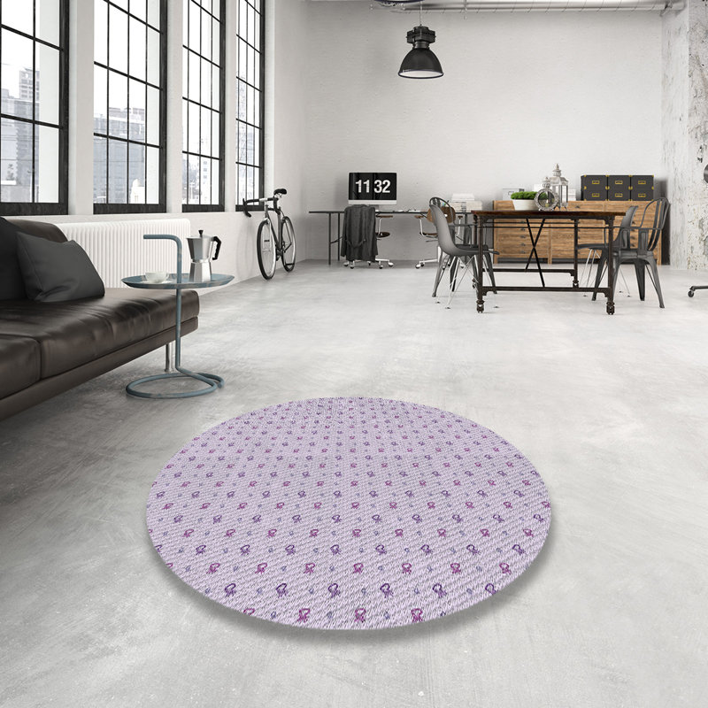 Tapis rose clair Power Loom, Rond 4 pi