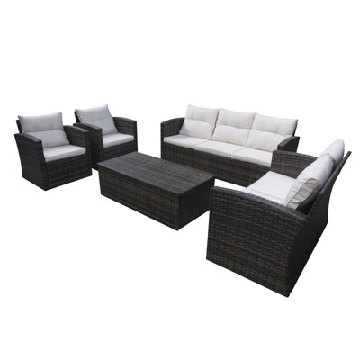 7 - Person Patio Conversation Set with Cushions