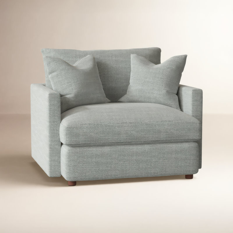 Fletcher Down Cushion Armchair, Paisley Gray Woven