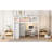 Full Size White Loft Bed With Built - In Wardrobe, Desk And Shelves For Bedroom Storage Upgrade Plan Enhancement-1134783873