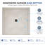 Base de douche à seuil simple L 30 po x l 30 po avec bonde centrale, bac à douche en acrylique renforcé de fibre de verre, plateau de douche blanc brillant avec ensemble de bonde, base de douche à bride à carreaux à 3 côtés intégrée pour installation en alcôve à 3 murs