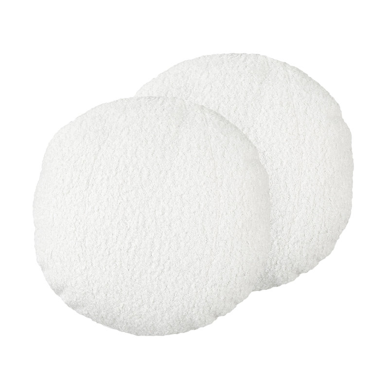 RUTABAGA Circular Throw Cushion, White 