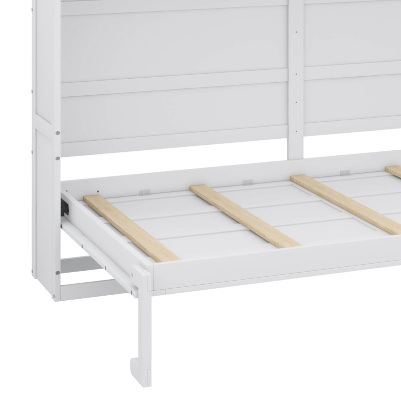 Full-Size Murphy/Wall Bed Featuring Overhead Storage Components