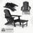 HDPE Folding And Adjustable Adirondack Chair With Ottoman-806725599