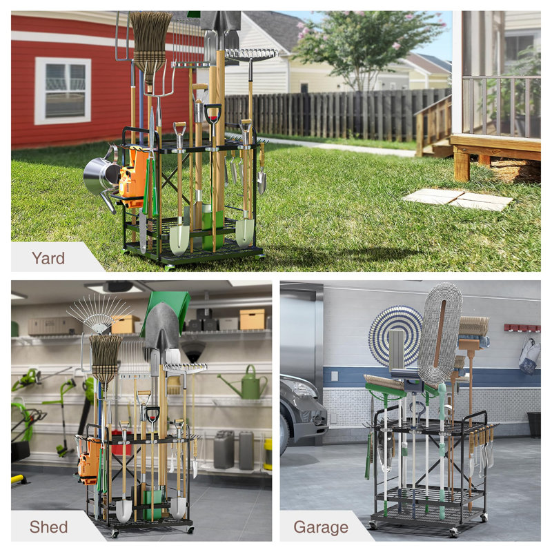 Garden Tool Storage with Wheels
