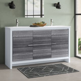 Meraris 59.125'' Double Bathroom Vanity with Quartz/Ceramic Undercount Sink Top