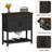 33.4"W Modern Farmhouse Console Table, Entryway Sideboard with 2 Drawers & Storage Cabinets-132828023