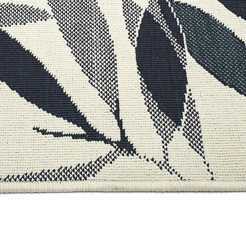 Modern Leaves Rectangle Area Rug