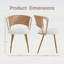 Wicker Side Chair - 2-Piece Set - with Metal Legs,and Wing-Back Design for Comfortable Seating-570918162