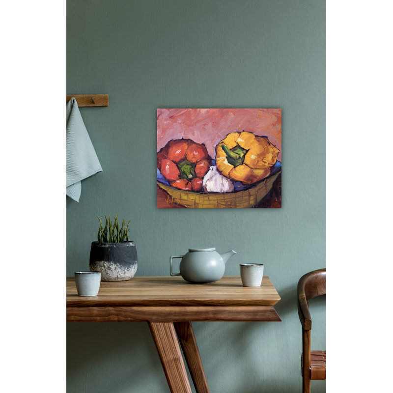 Peppers Rouge By John Beard - Gallery Wrapped Canvas Print Print by John Beard, 22'' H x 26'' W x 3" D, Unframed