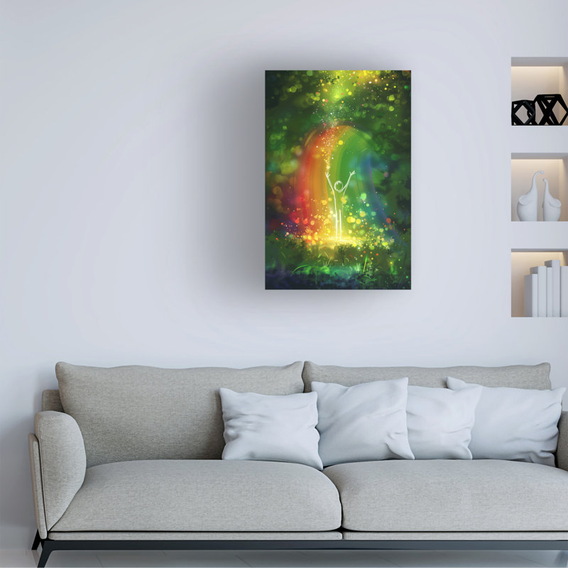 Art sur toile arc-en-ciel bolologien R3darch0n, H 19 po x l 12 po