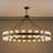 Wagon Wheel Chandelier With Crystal Shade-271068628-287412096