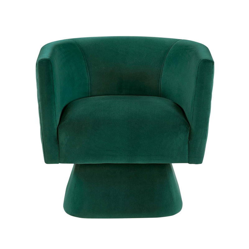 Earl 29" Modern & Contemporary Swivel Chair - Velvet Swivel Chair Supportive Pocket Coil Seating, Luxurious Velvet Upholstery