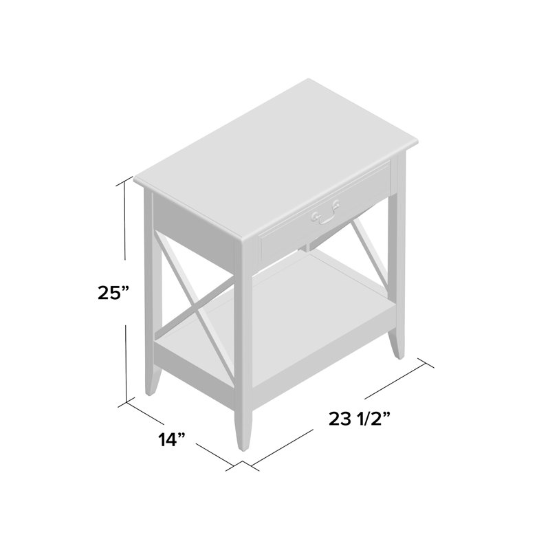 Table de chevet Trost, Brun