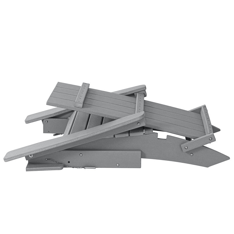 Heimo Weather-Resistant Foldable Adirondack Chair, Gray