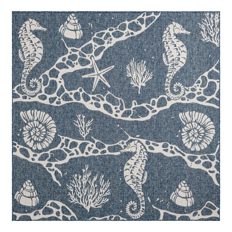Angelys Indoor/Outdoor Area Rug, Square 7'10"