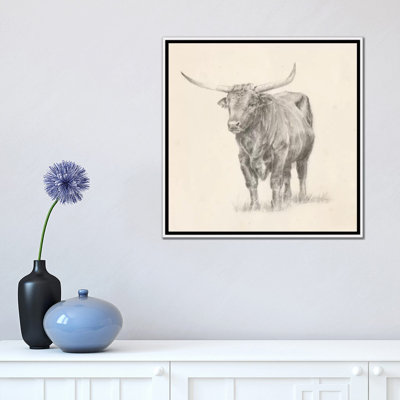 "Longhorn Steer sketch I" par Ethan Harper, reproduction d’art