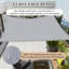 Parasol de patio 10 pi - avec éclairage solaire à DEL, imperméable, 8 nervures, manivelle, base en croix pour terrasse avec lumières, piscine extérieure
