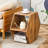 Hexagonal MDF coffee table, characteristic pattern stickers-169381591