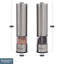 Buckingham Electric Salt and Pepper Mills Set Battery Operated Stainless Steel Soft Touch Push Button