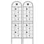 Support pour plantes d'extérieur antirouille de 86,7 po x 19,7 po à treillis métallique. Facile à installer pour les plantes de concombre et de petits pois. Assemblage, supports en jasmin, raisin